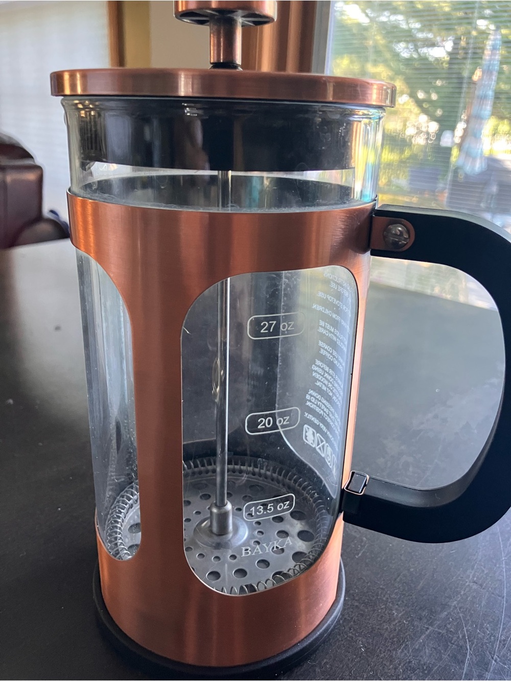 Copper French Press Coffee Maker -